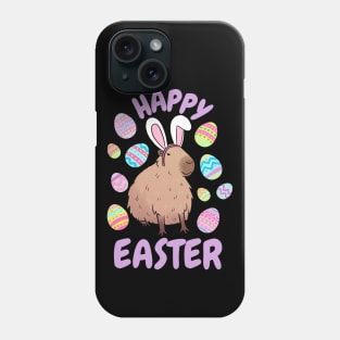 Happy easter cute capybara easter eggs Phone Case