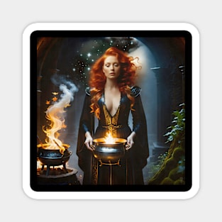 Fire Witch Magnet