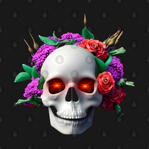 skull flowers by mdr design