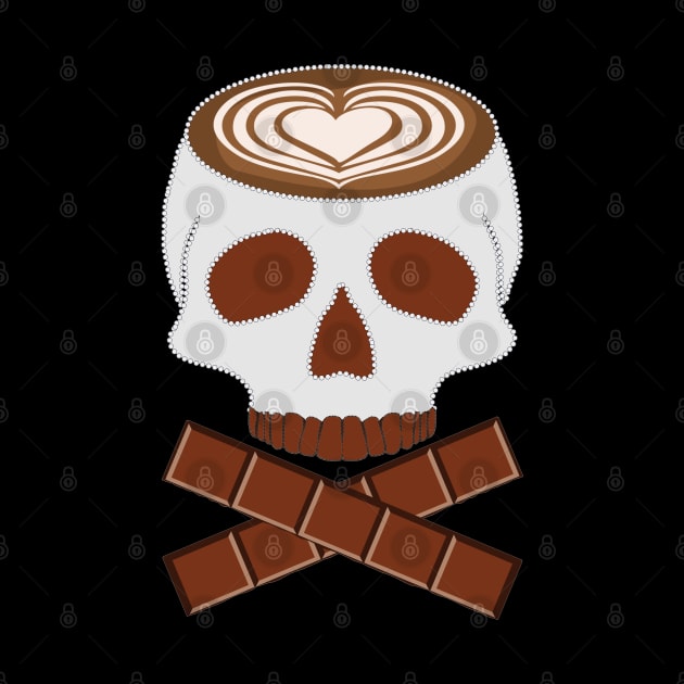 Coffee Skull with Latte Art and Chocolate by Nuletto