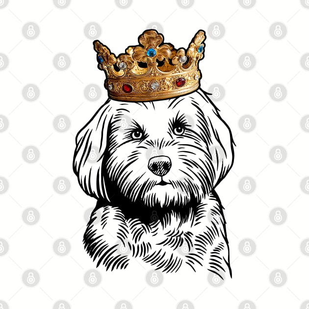 Cavapoo Dog King Queen Wearing Crown by millersye