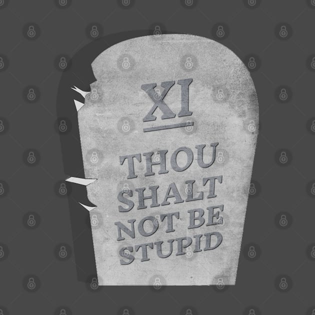 Thou Shalt Not Be Stupid by OldTony