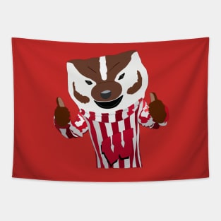 Bucky Badger Cartoon Drawing Tapestry