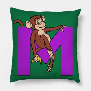 Letter M with Monkey Pillow