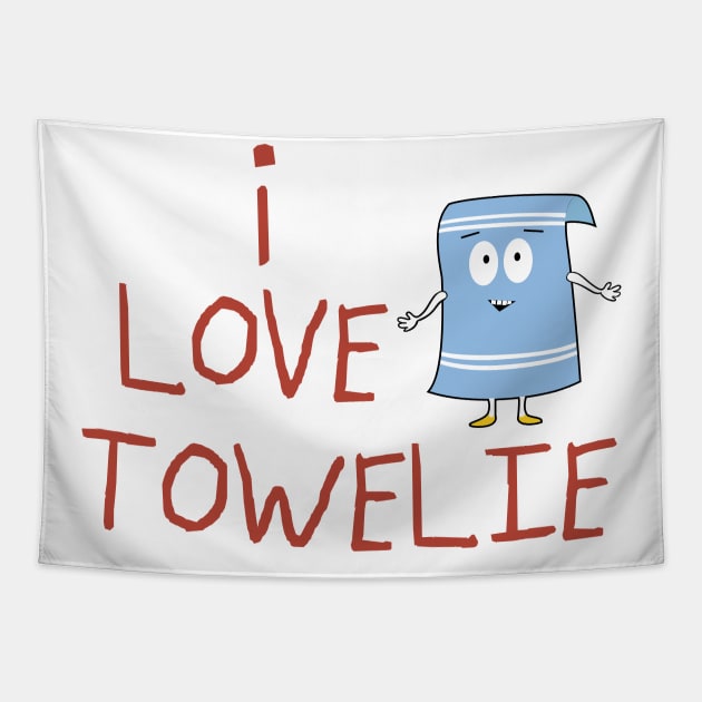 i love towelie Tapestry by Dotty42