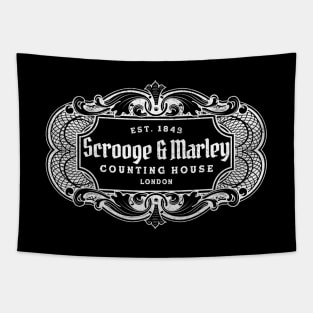 Scrooge & Marley Counting House London - Est. 1843 - vintage logo Tapestry