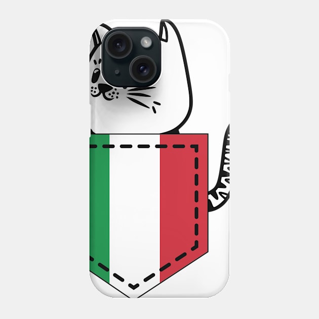 Patriotic Pocket Pussy - Cat Lover -  Italian Patriot Phone Case by PosterpartyCo