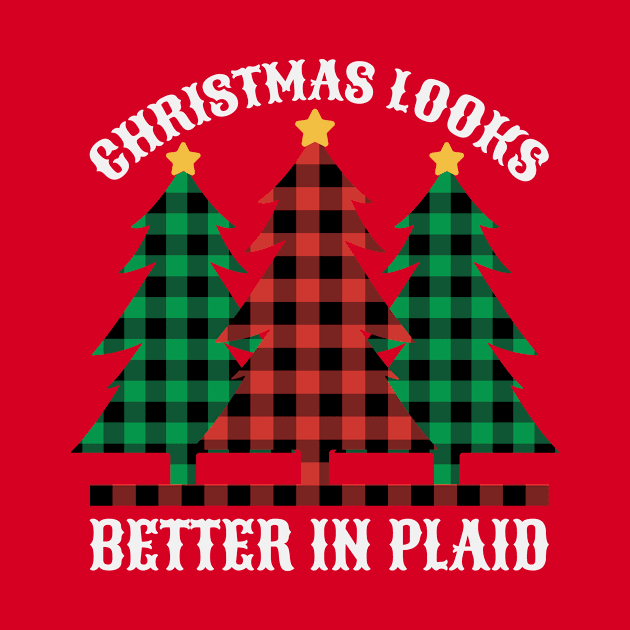 Christmas Looks Better in Plaid // Buffalo Plaid Christmas Trees by SLAG_Creative