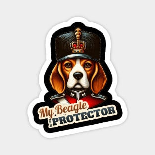 Beagle King Queen guard Magnet