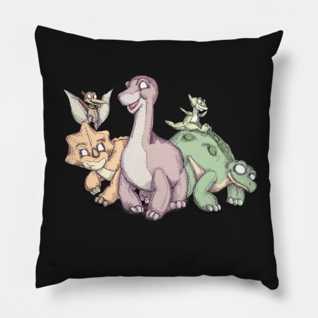Plush Dinosaurs Pillow by LVBart