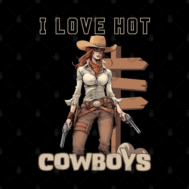 I LOVE HOT COWBOYS by FrogandFog