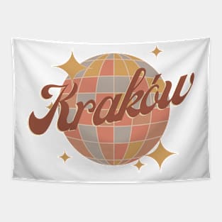 Kraków Krakow Cracow Poland Retro Vintage Design Tapestry