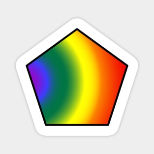 Pride Pentagon rainbow-colored logo Magnet