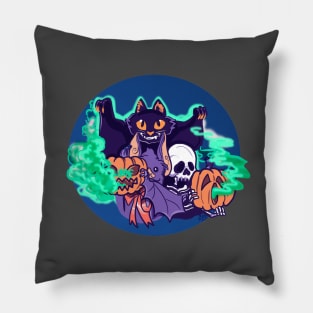 Spooky Halloween Creatures Pillow