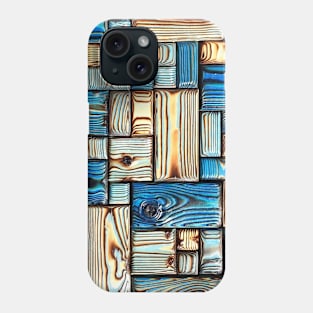 Escape (blue burned wood art) Phone Case