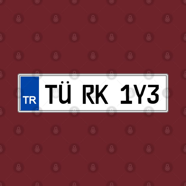 Turkey car license plate by Travellers