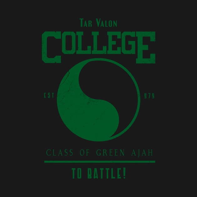 Tar Valon College Green  Ajah Symbol Wheel of Time Parody by TSHIRT PLACE