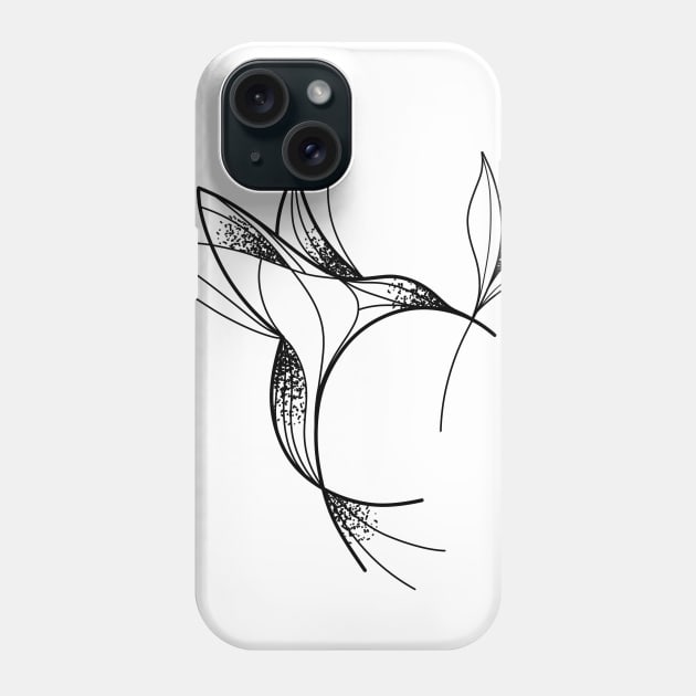 Hummingbird Concept Phone Case by Fabio Galuppi Ink