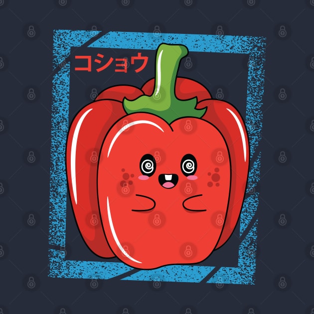 Kawaii Red Bell Pepper by spacedowl