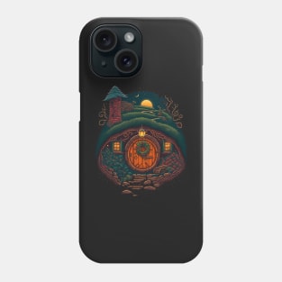 A Halfling Home by Christmas - Round Doors - Fantasy Phone Case