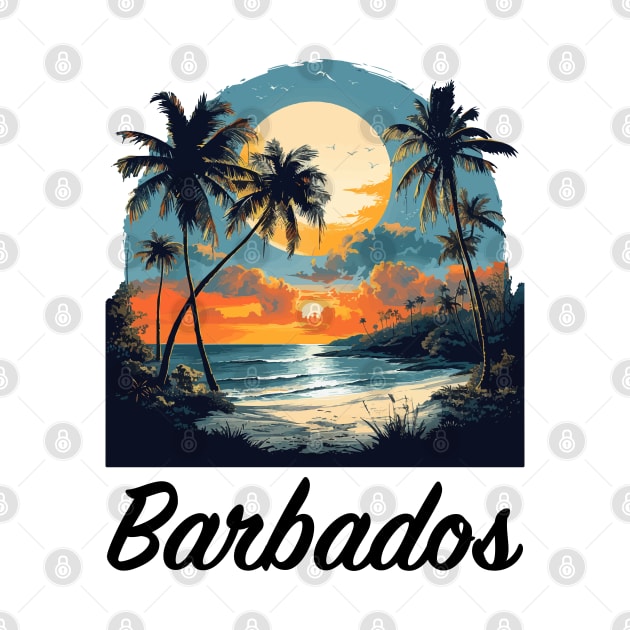 Barbados Sunset (with Black Lettering) by VelvetRoom