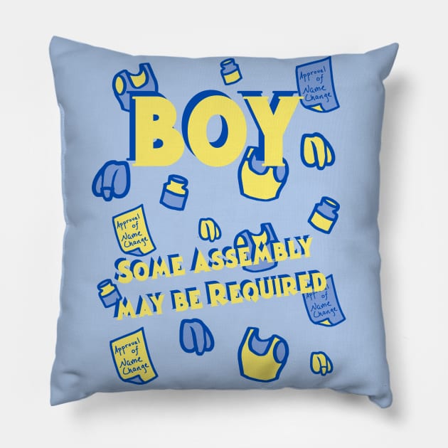 Boy - Assembly Required Pillow by DiamondsandPhoenixFire