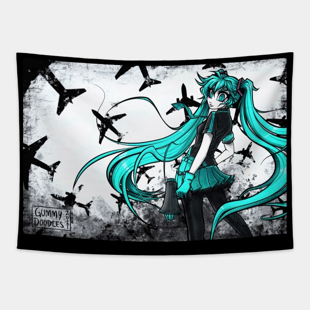 Love Is War Miku Tapestry by GummyDoodles 