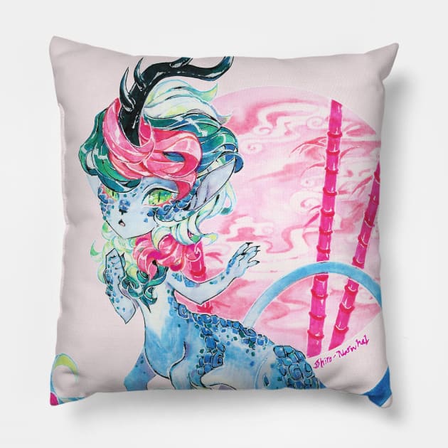 BubbleGum Kirin Pillow by Shiro Narwhal