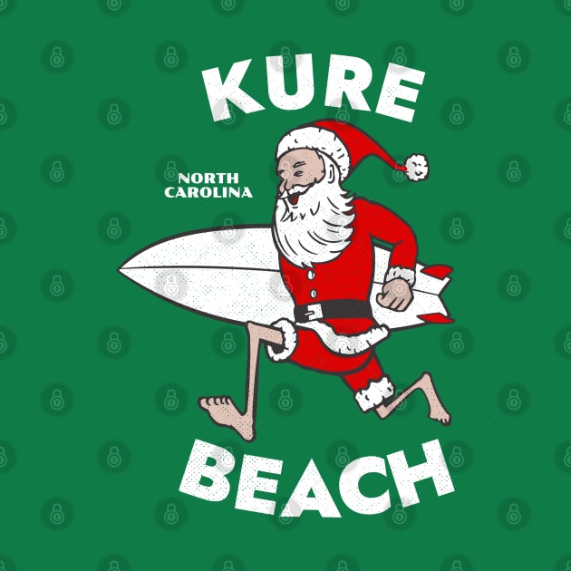 Kure Beach, NC Christmas Vacationing Skiing Santa by Contentarama