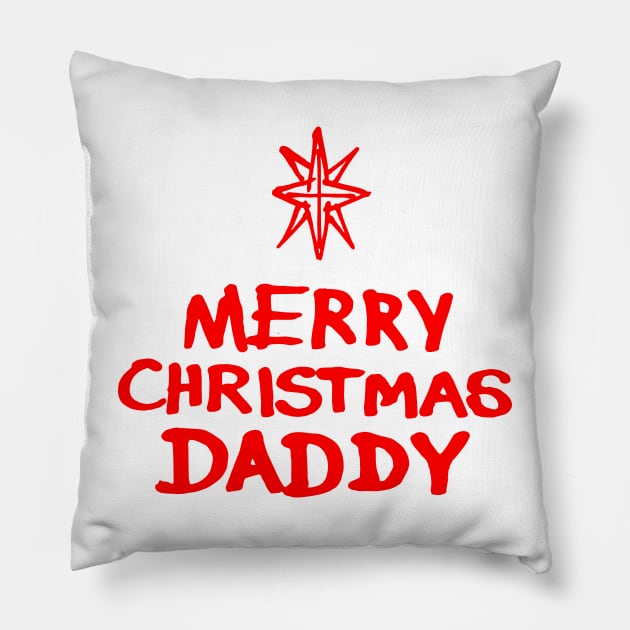 Merry Christmas Daddy R Pillow by Very Simple Graph