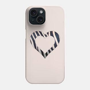 A hole in my Heart for you in zebra stripes Phone Case