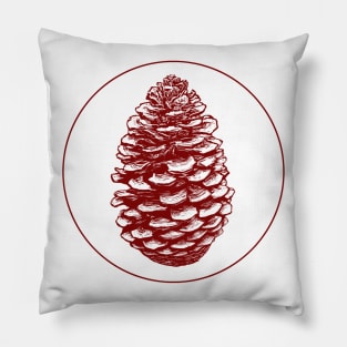 Pinecone - Red Pillow