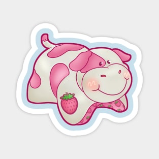 Strawberry Cow Pillow Magnet