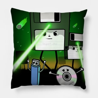 Revenge of the Floppy Disks Retro Pillow