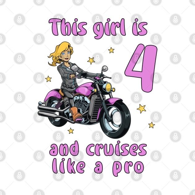 Girl four years old - 4th birthday motorcycle by Modern Medieval Design
