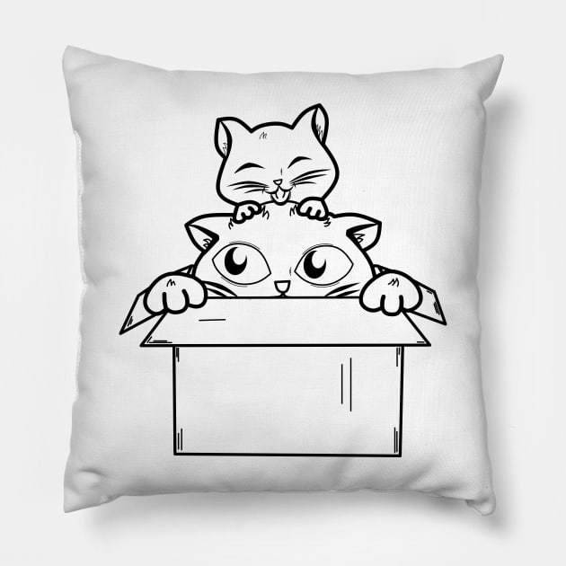 cats in boxes Pillow by Ticus7