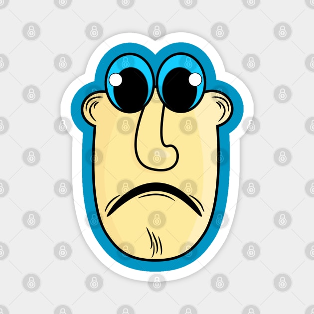 Shocked Funny Face Cartoon Emoji Magnet by AllFunnyFaces