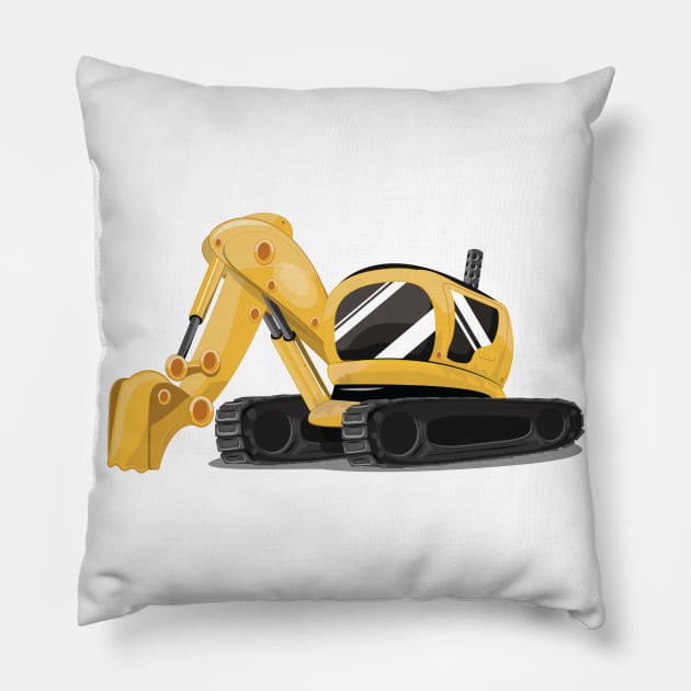 Excavator Pillow by nickemporium1