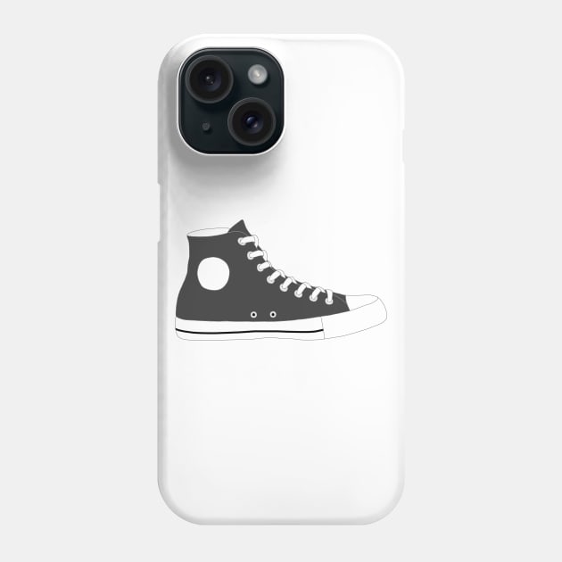 Black Sneaker Phone Case by rianfee