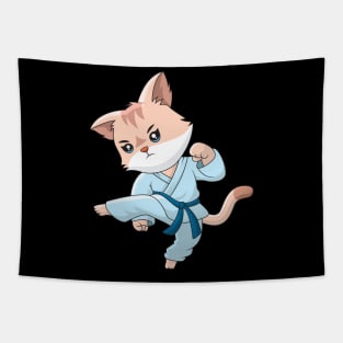 Taekwondo cute cat Tapestry