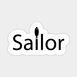 Sailor typographic logo design Magnet