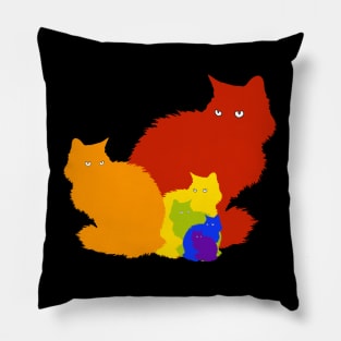 Rainbow cats Pillow