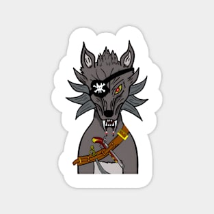 BussyWolves Pirate wolf Magnet