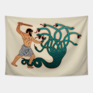 Herakles kills the Lerna Hydra Tapestry