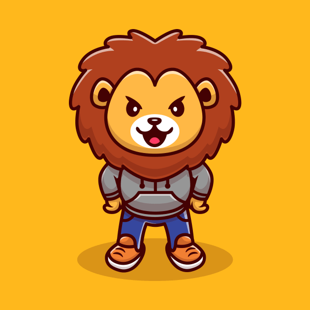 Cute Lion Mascot Cartoon by Catalyst Labs