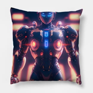 Cyberpunk Borg Robot Man Pillow