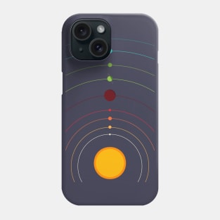 Solar System Minimal Retro Color Design Phone Case
