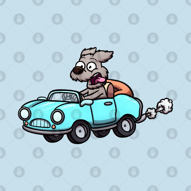 Dog Driving A Car by TheMaskedTooner