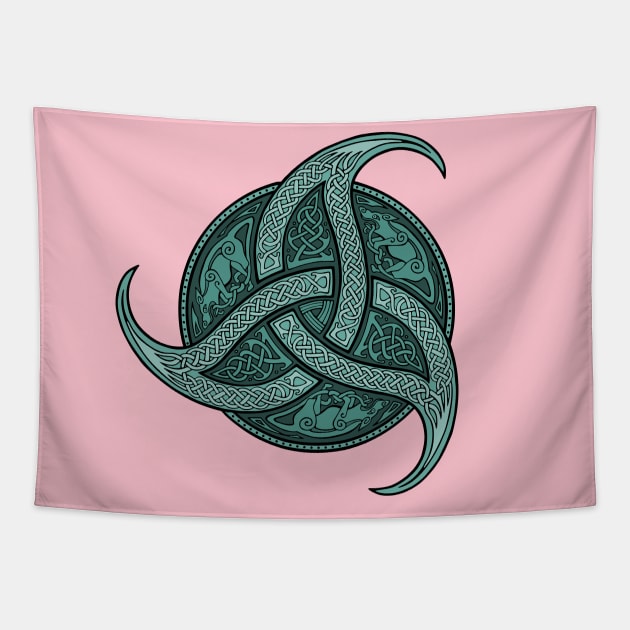 Trinity Knot - Teal Tapestry by Daniel Ranger