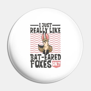 I just really love Bat-eared Foxes - Bat-eared Fox Pin